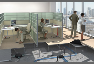 架空地板在现代化智能办公楼应用的优势